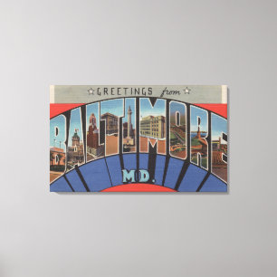 Toile Baltimore, le Maryland - grandes scènes 3 de
