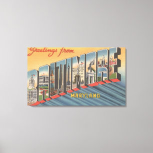 Toile Baltimore, Maryland - Scènes de grandes lettres 2