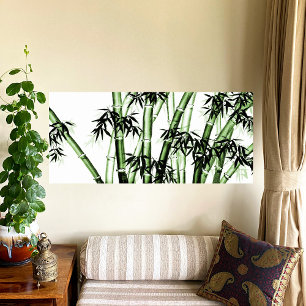 Toile Bambou Chinese Art - un - vert