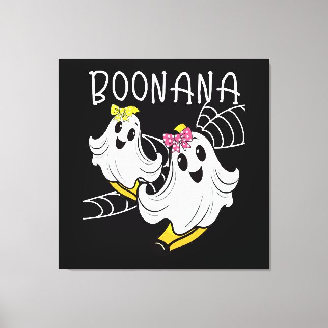 Toile Banane fantôme mignon Boonana Halloween (Recto)