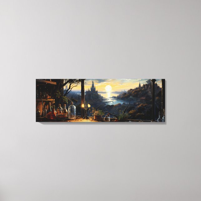 Toile Banc Magic Workshop surplombant une baie d'Imagina (Recto)