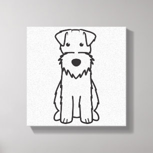 Toile Bande dessinée de chien de Fox Terrier de fil