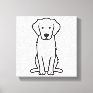 Toile Bande dessinée de chien de golden retriever