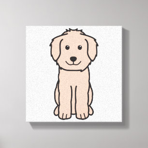 Toile Bande dessinée de chien de Goldendoodle