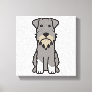 Toile Bande dessinée de chien de Schnauzer miniature