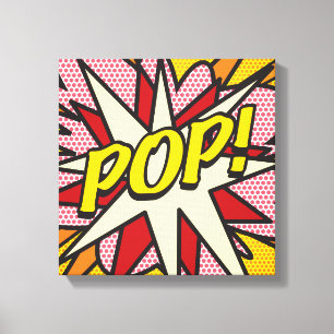 Toile Bande dessinée de divertissement moderne POP typog