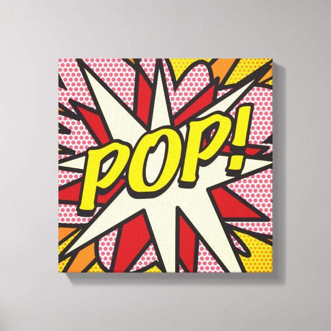 Toile Bande dessinée de divertissement moderne POP typog (Recto)