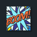 Toile Bande dessinée Pop Art BOOM Superhero<br><div class="desc">Un super-héros de bande dessinée amusant imprimé sur toile pop qui ne manquera pas d'ajouter une touche de couleur à une gamme de pièces dans votre maison ou votre bureau. Une façon idéale de vous offrir ou de traiter quelqu'un que vous connaissez avec ces empreintes de comics cool et uniques....</div>