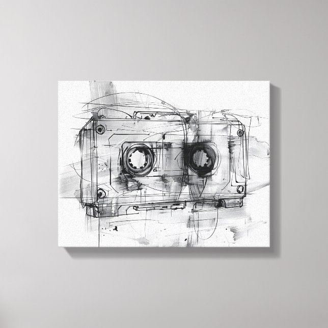 Toile Bande vintage Cassette (Recto)