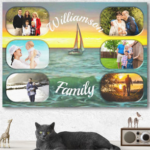 Toile Banderas Bay Family Sunset 0884 Art