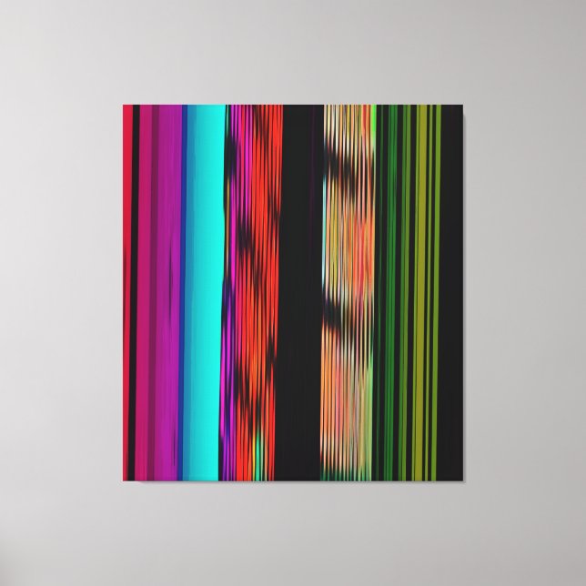 Toile Bandes colorées 717 Art Abstrait (Recto)