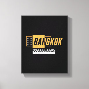 Toile Bangkok Thaïlande Typographie Moderne Voyage Desig