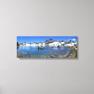 Toile Banner Peak et un lac de montagne - Sierra Nevada