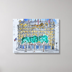 Toile Banque de France depuis l'Hôtel Lutecia, France