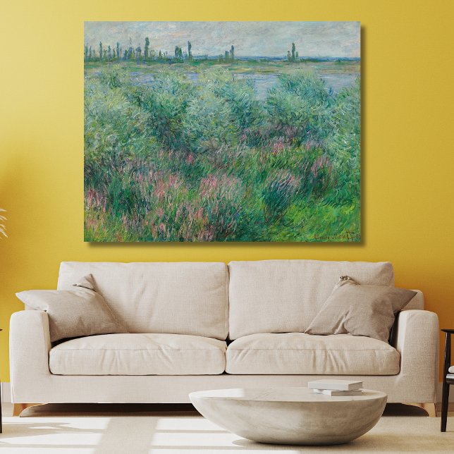Toile Banques de la Seine près de Vétheuil, Monet 1881 (Créateur téléchargé)