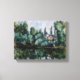 Toile Banques vintages de la Marne par Paul Cezanne