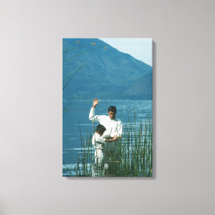 Toile Baptême dans Lake Atitlan™ version 2 LDS Poster d'