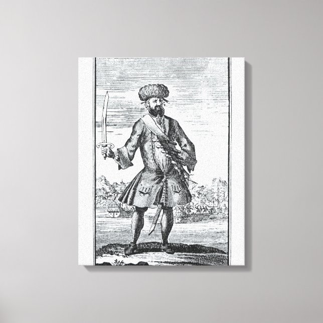 Toile Barbe noire du pirate, tirée de "A General History (Recto)