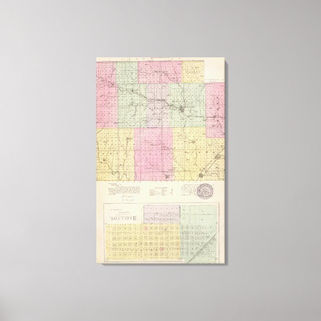 Toile Barber County et Hazelton, Kansas (Recto)