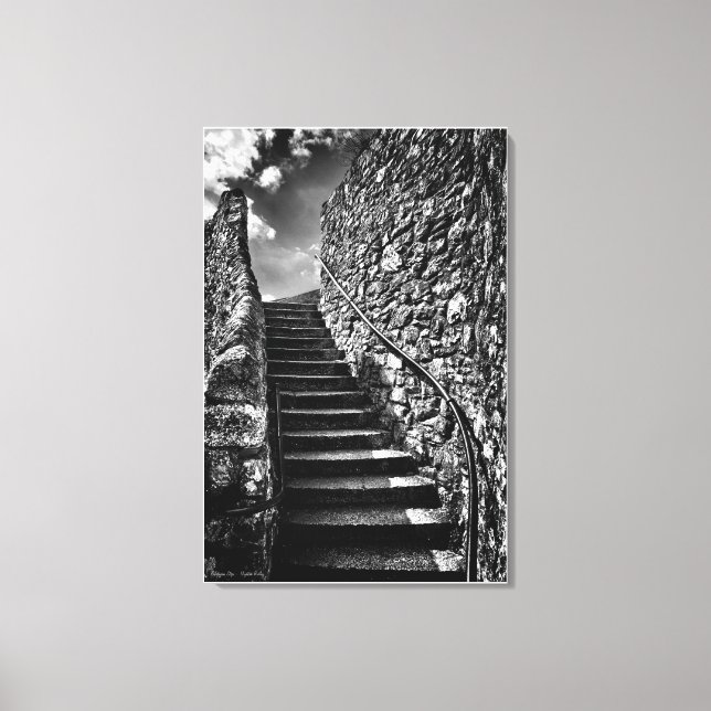 Toile Barbican Steps, fine art noir et blanc (Recto)