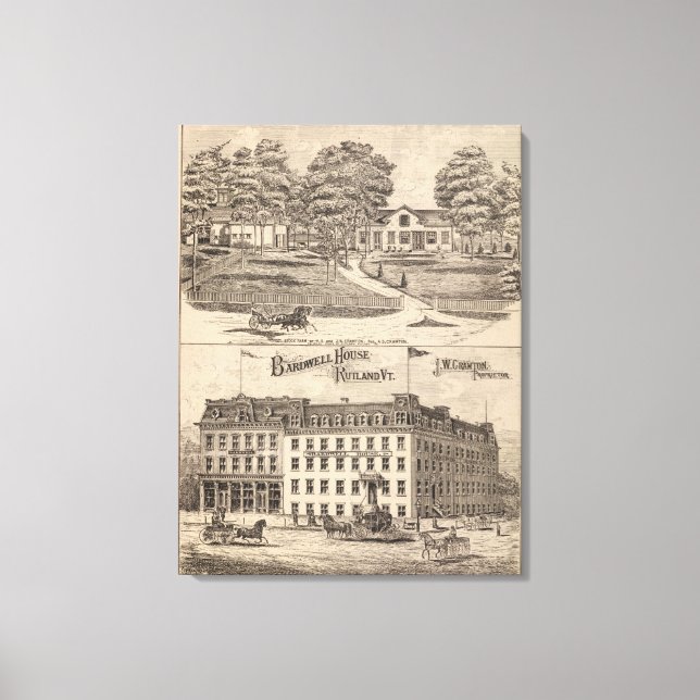 Toile Bardwell House à Rutland Vermont (Recto)