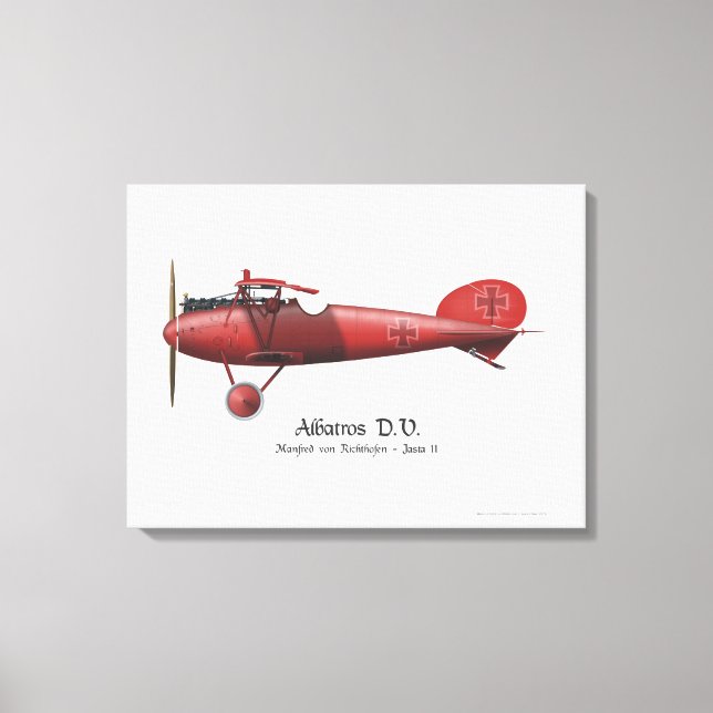 Toile Baron rouge Manfred von Richthofen Allemand Flying (Recto)