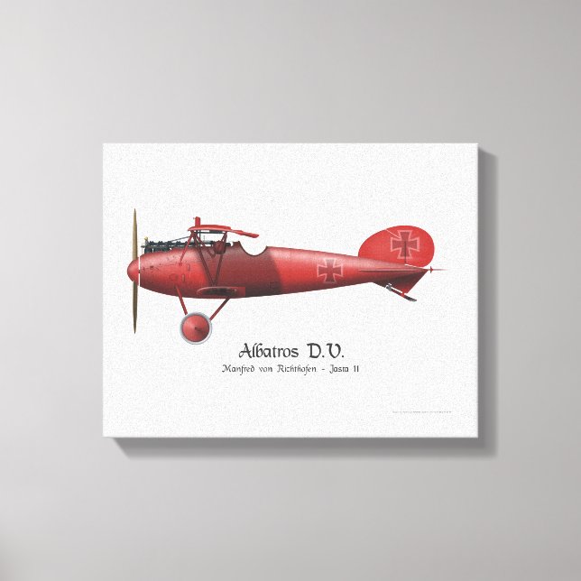Toile Baron rouge Manfred von Richthofen Allemand Flying (Recto)