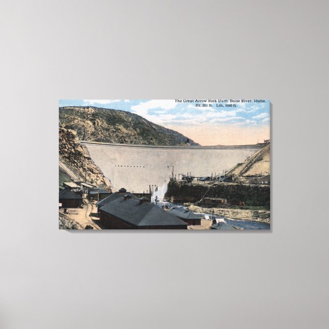 Toile Barrage de Boise River et Great Arrow Rock (Recto)