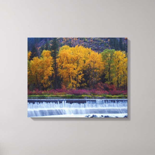 Toile Barrage de Wenatchee à l'automne (Recto)
