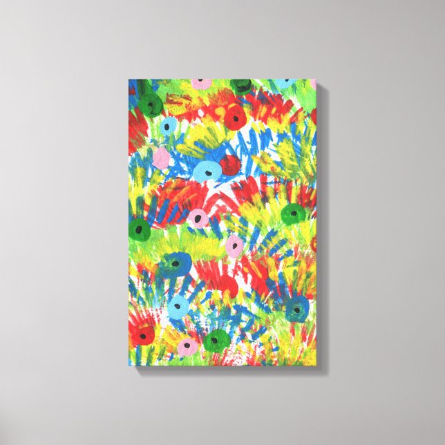 Toile Barre d'oiseaux Plumes peinture originale d'art Ab (Recto)