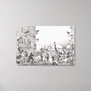 Toile Barricade à la dauphine de rue