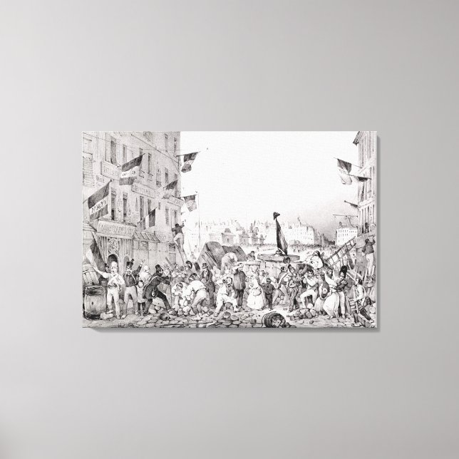 Toile Barricade de la rue Dauphine (Recto)