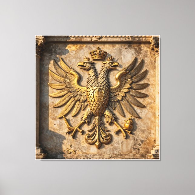 Toile Bas-relief en pierre antique du souverain illyrien (Recto)