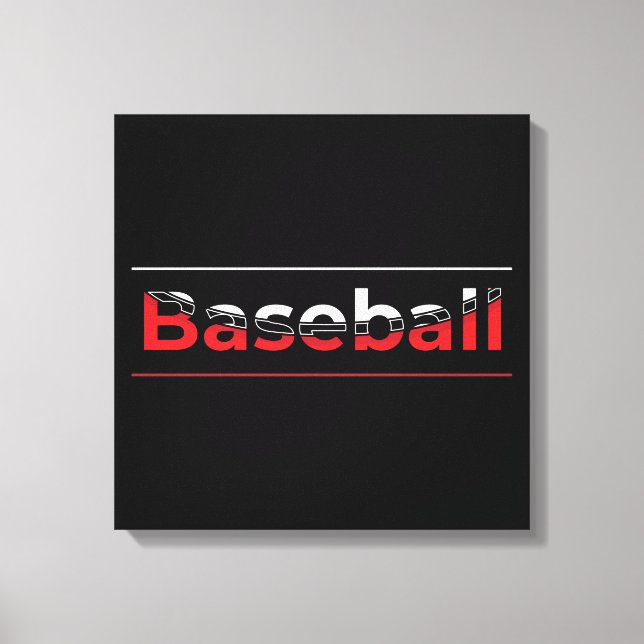 Toile Baseball - Arche géométrique minimaliste Art (Recto)