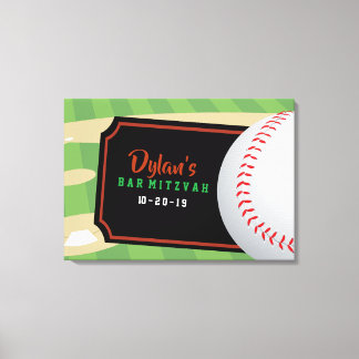Toile BASEBALL Bar Bat mitzvah Se connecter Bureau