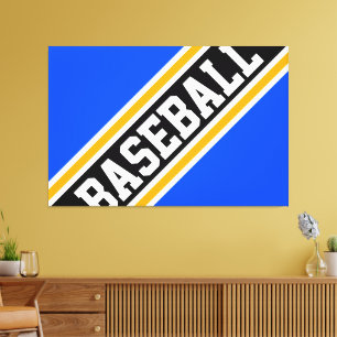 Toile BASEBALL Bold Athlétisme Bleu clair Bleu noir rayu