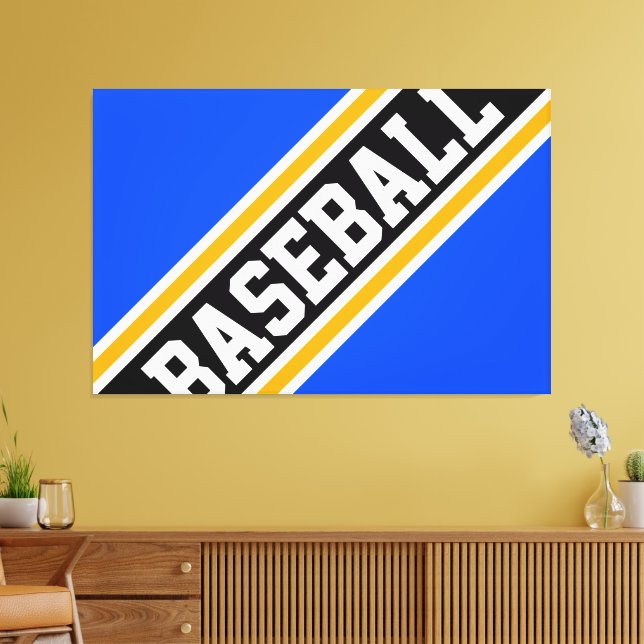 Toile BASEBALL Bold Athlétisme Bleu clair Bleu noir rayu (Insitu(Salon))