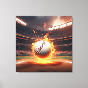 Toile Baseball Flamand Au Stade