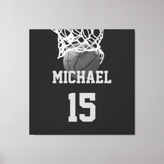 Toile Basket-ball Votre nom (Recto)