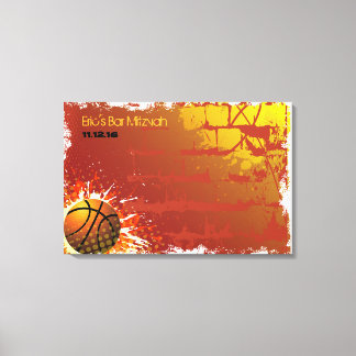 Toile Basketball Bar Mitzvah Bar Mitzvah Panneau d'ouver