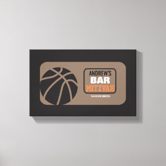 Toile BASKETBALL Bat Bar Mitzvah Connexion Carte mémoire