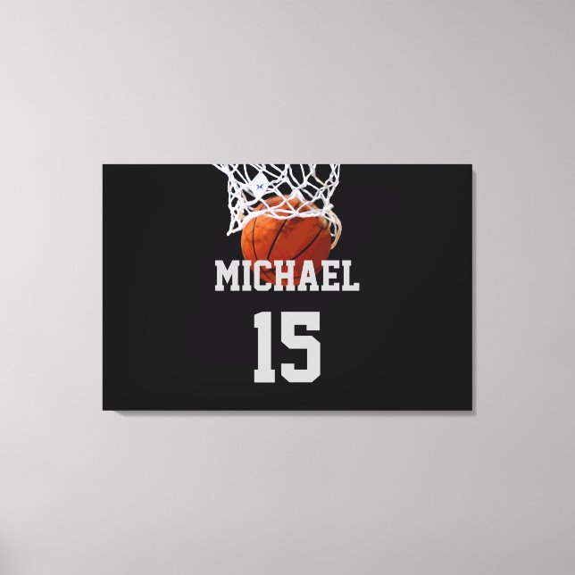Toile Basketball Votre Nom (Recto)