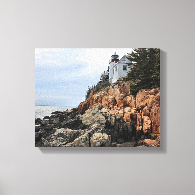 Toile Bass Harbour Head Lighthouse, Maine Canvas Imprime (Recto)
