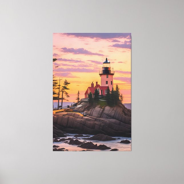 Toile Bass Harbour Head Lighthouse Sunrise (Recto)