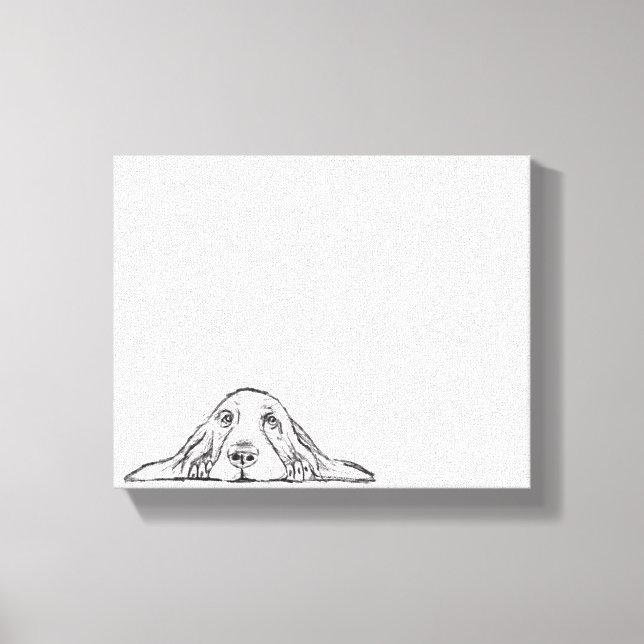 Toile basset blanc (Recto)