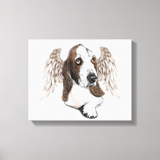 Toile Basset Hound Angel