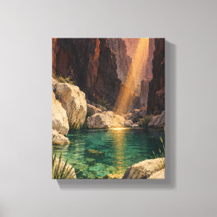 Toile Bassin de jade sous le canyon de Prunier - Paysage