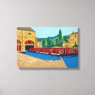 Toile Bassin du canal de Sowerby Bridge, art de style Ma