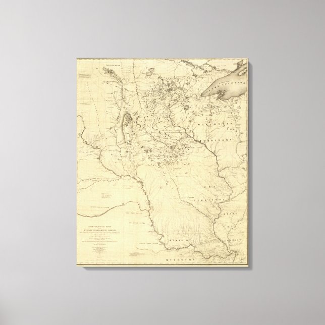 Toile Bassin hydrographique du Mississippi (Recto)