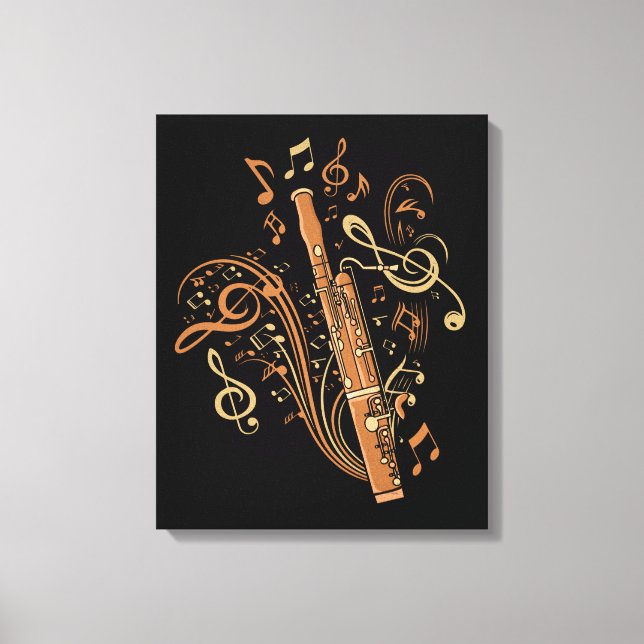 Toile Bassoonist Gift Men Jazz Music Lover Women Bassoon (Recto)